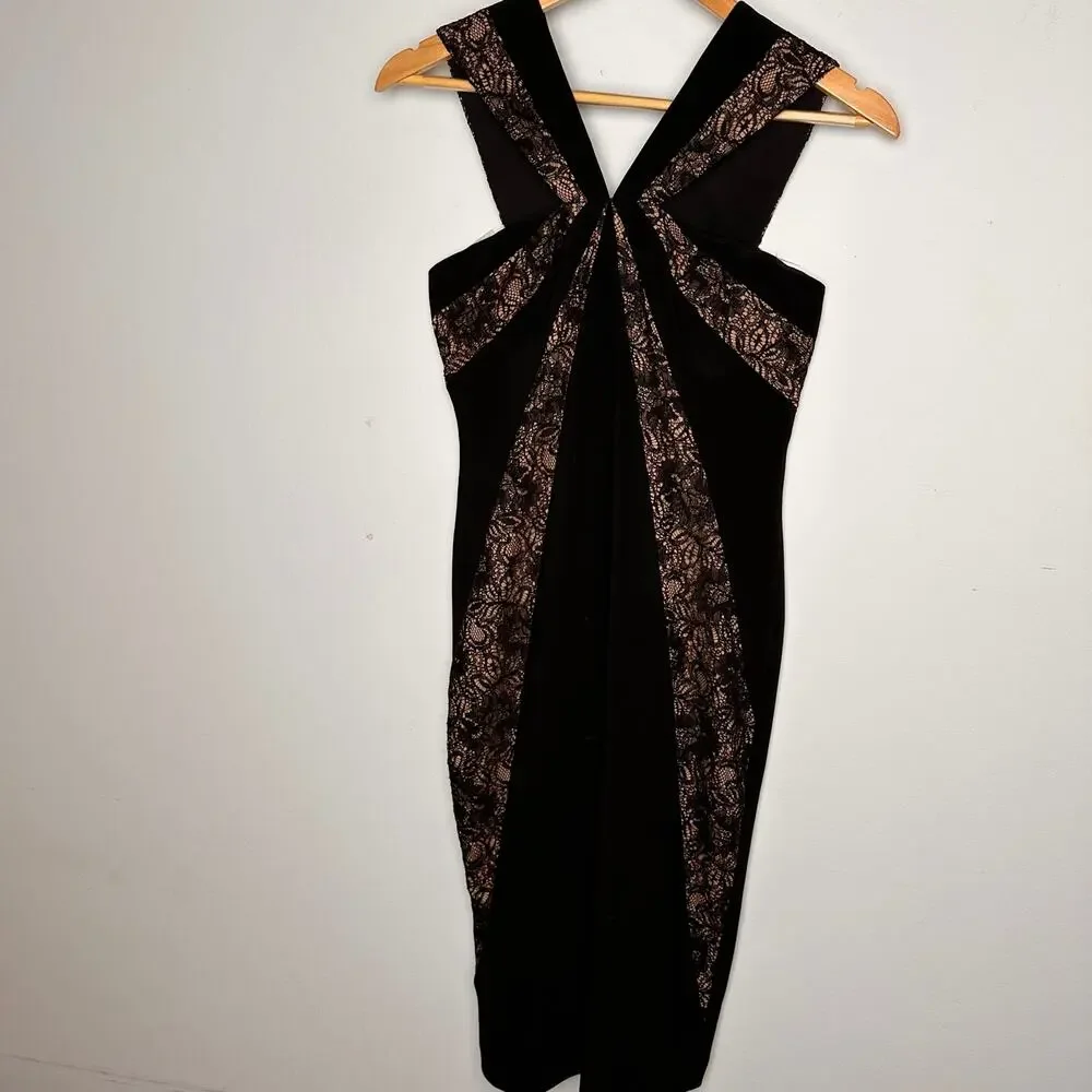 Adrianna Papell Dress Black Lace - Picture 5 of 11
